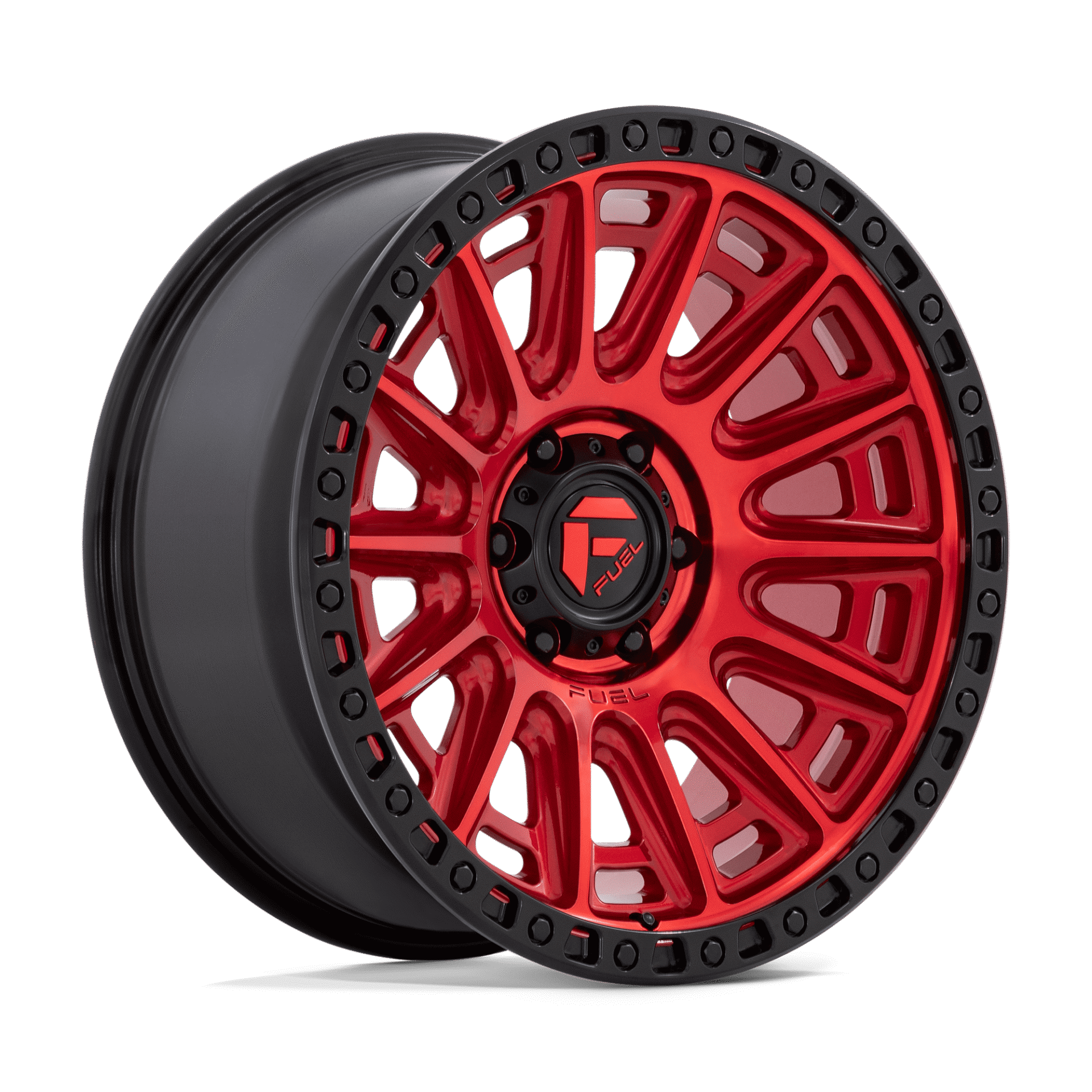 D834 CYCLE CANDY RED WITH BLACK RING Fuel Rims on Sale