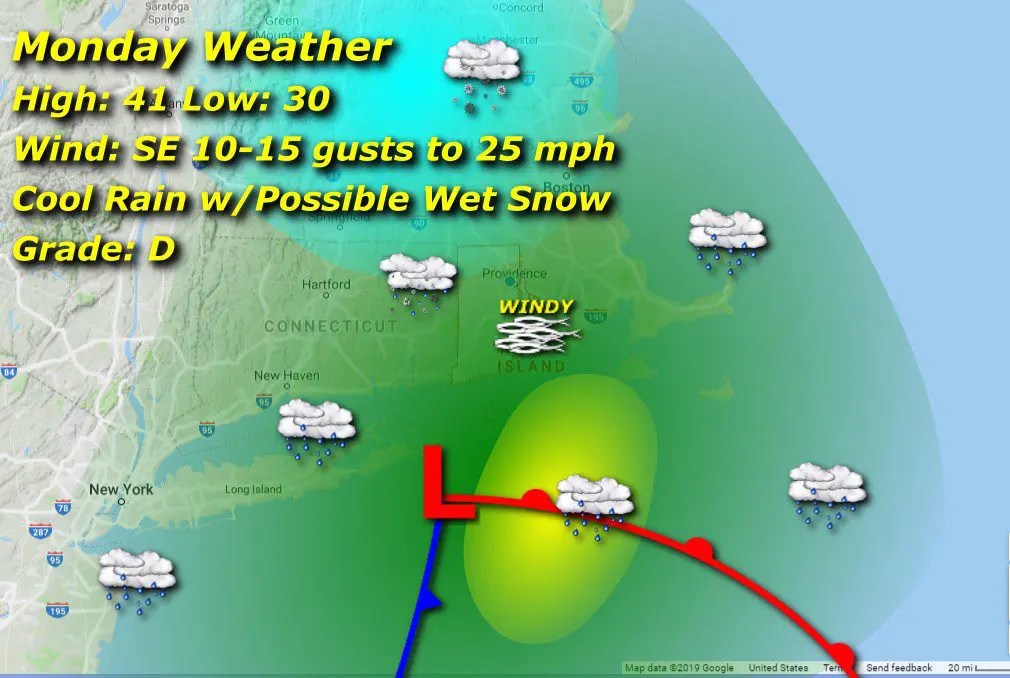 RI Weather Today, Monday, March 23, 2020
