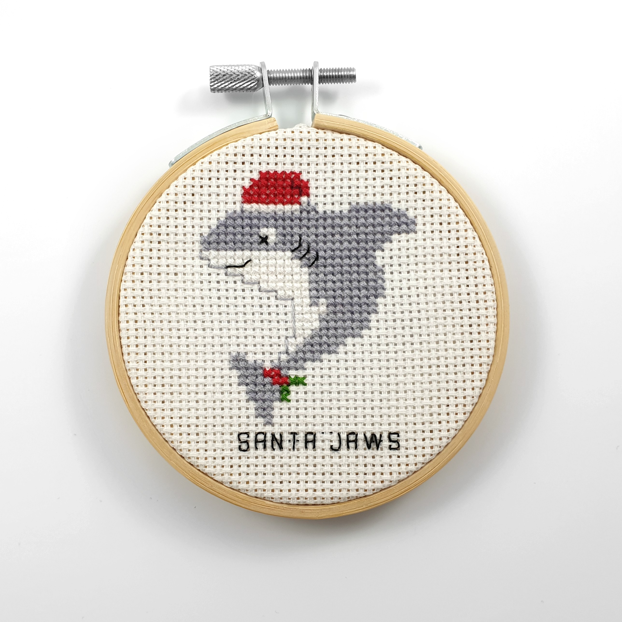 Santa jaws cross stitch pdf pattern