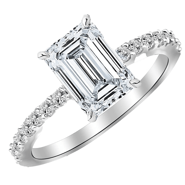Discount Emerald Cut Diamond Engagement Rings