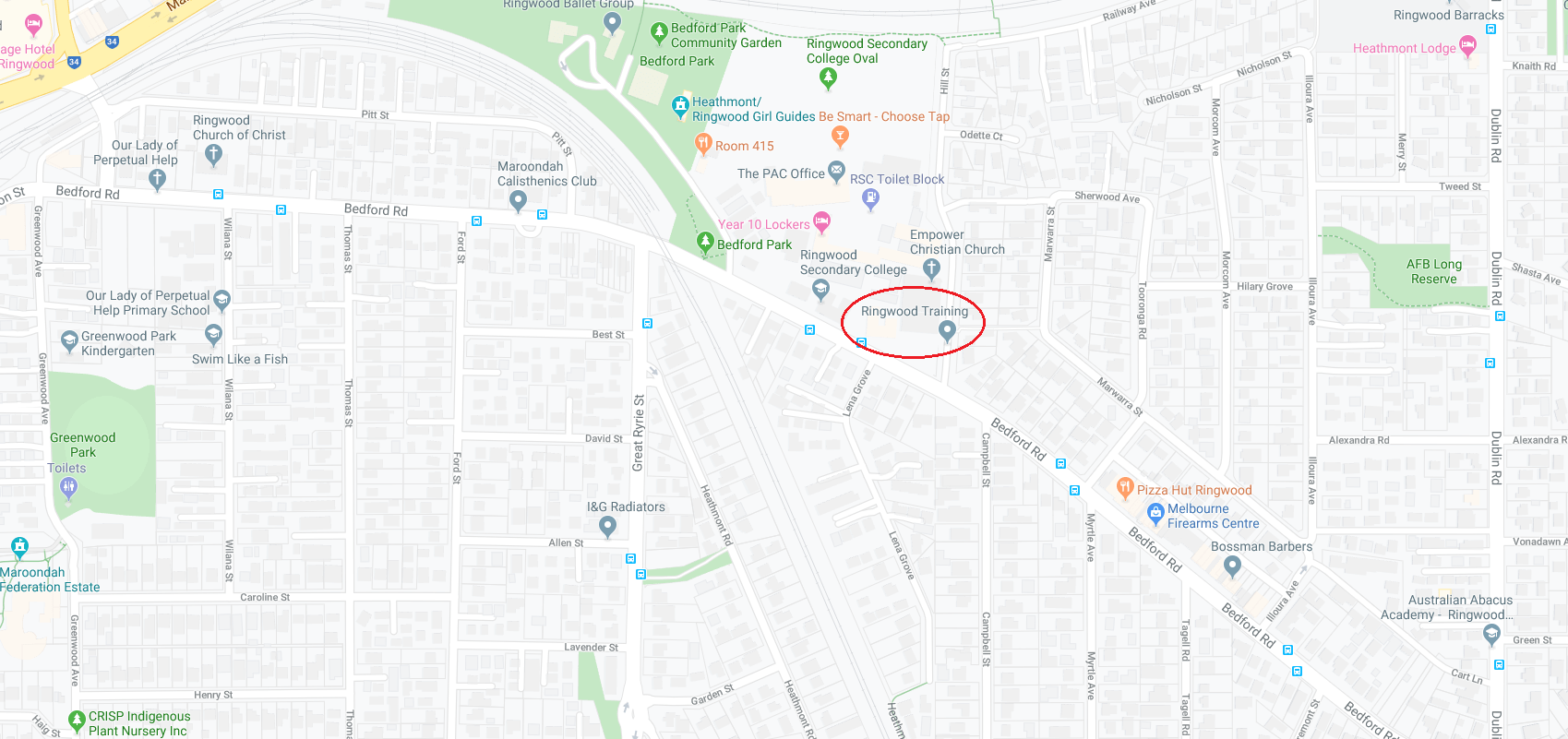 Contact Us Ringwood Training