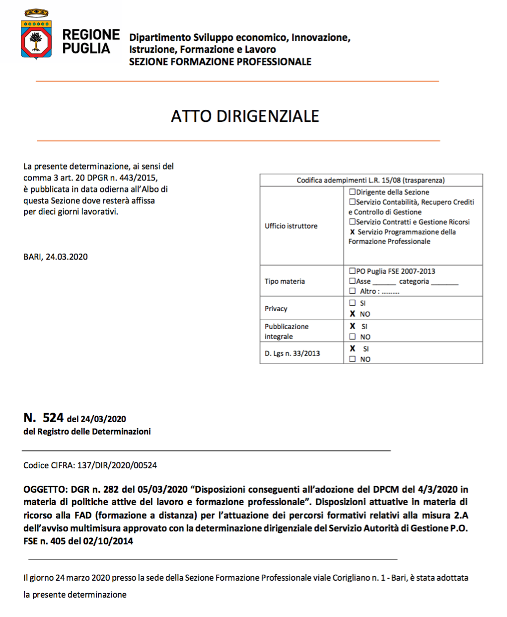 La Regione Puglia Ha Emanato Le Direttive Per Attivare La Fad Sui Prossimi Corsi Di Garanzia Giovani. Scarica La Delibera. | Rino Scoppio 1241_x_1021_png