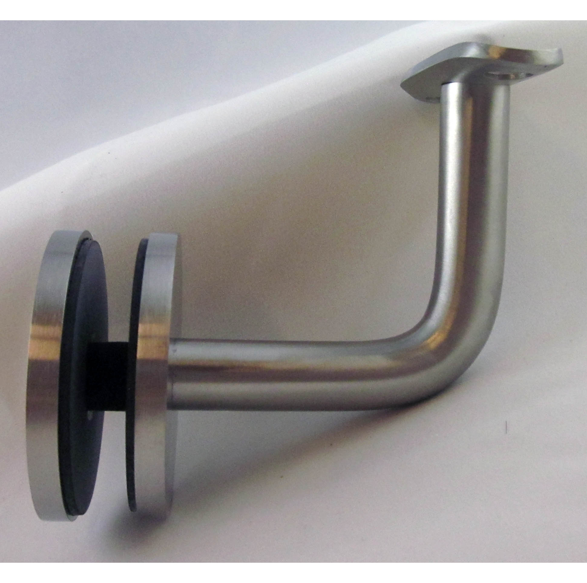 Glass Handrail Bracket for 1/2″ Tempered & 9/16″ Laminate, Saddle for 1