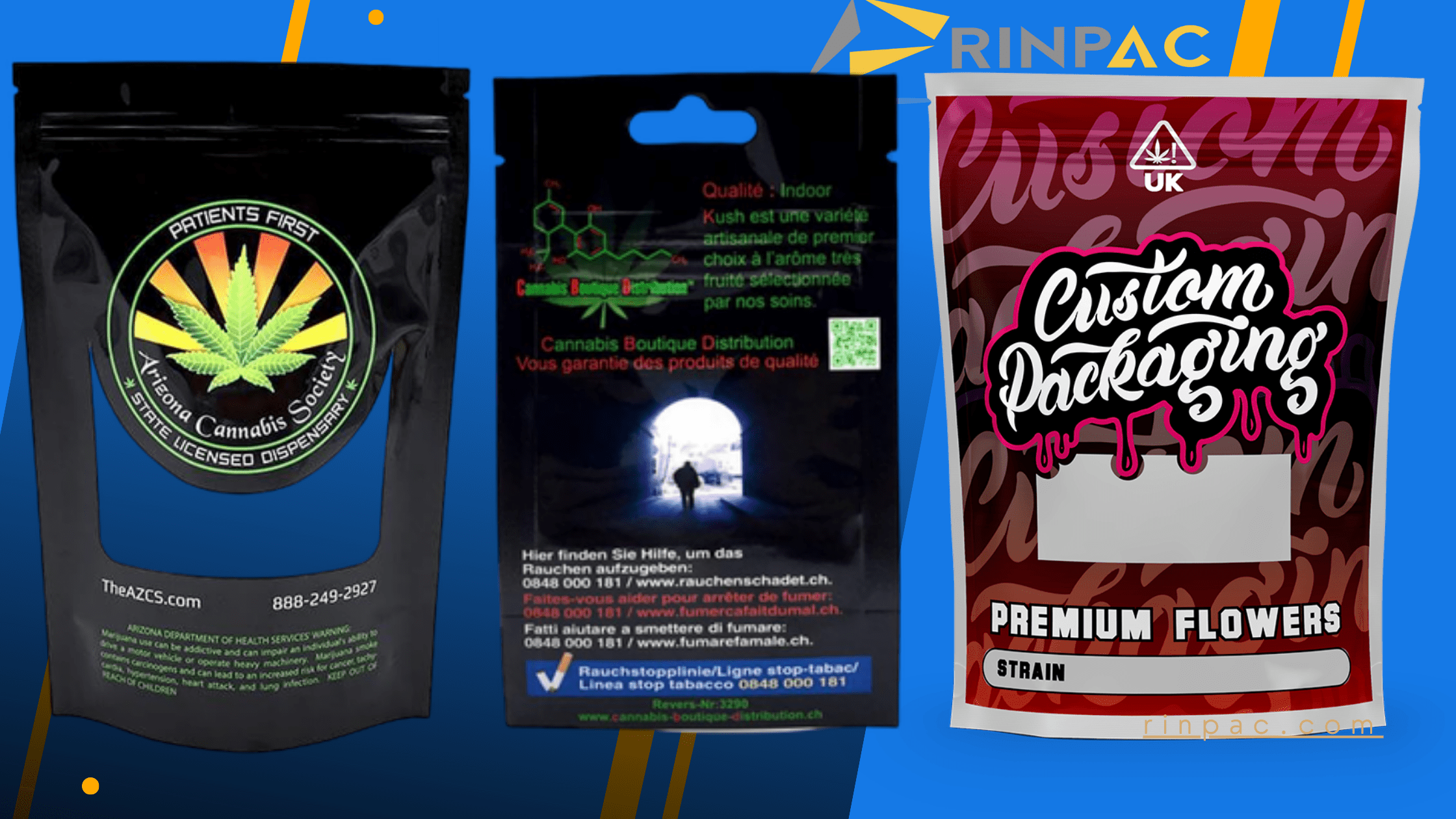 Weed Zipper For Cannabis Packaging From Rinpac