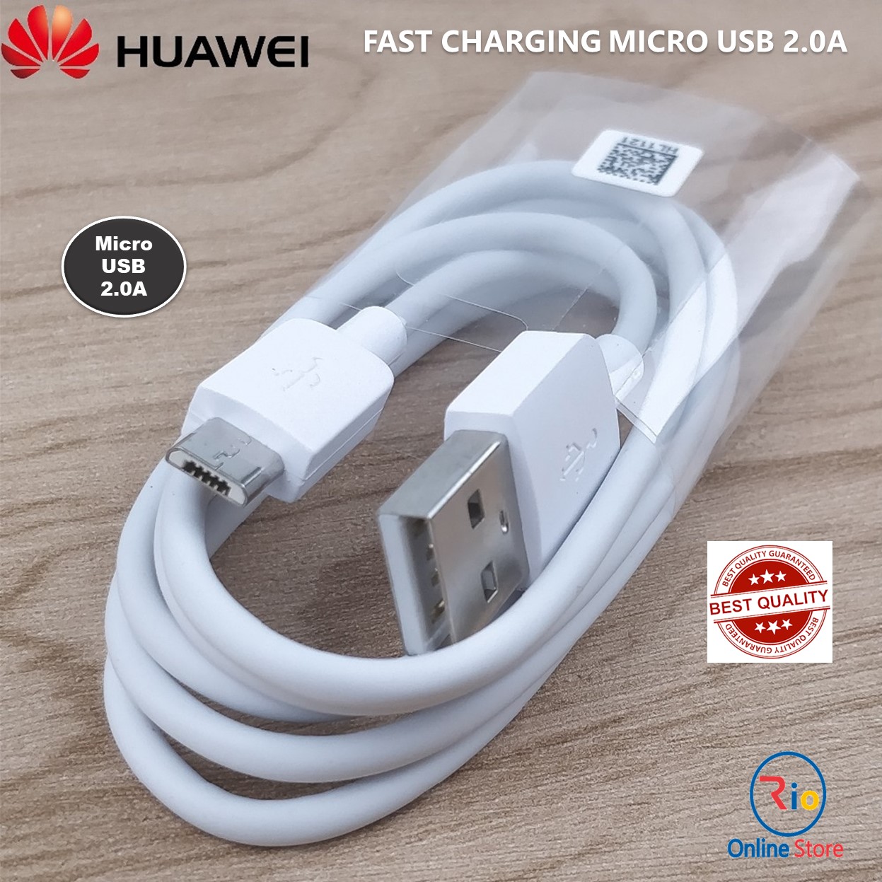 Original Huawei Charger Cable Micro usb 2A quick Fast 100cm white