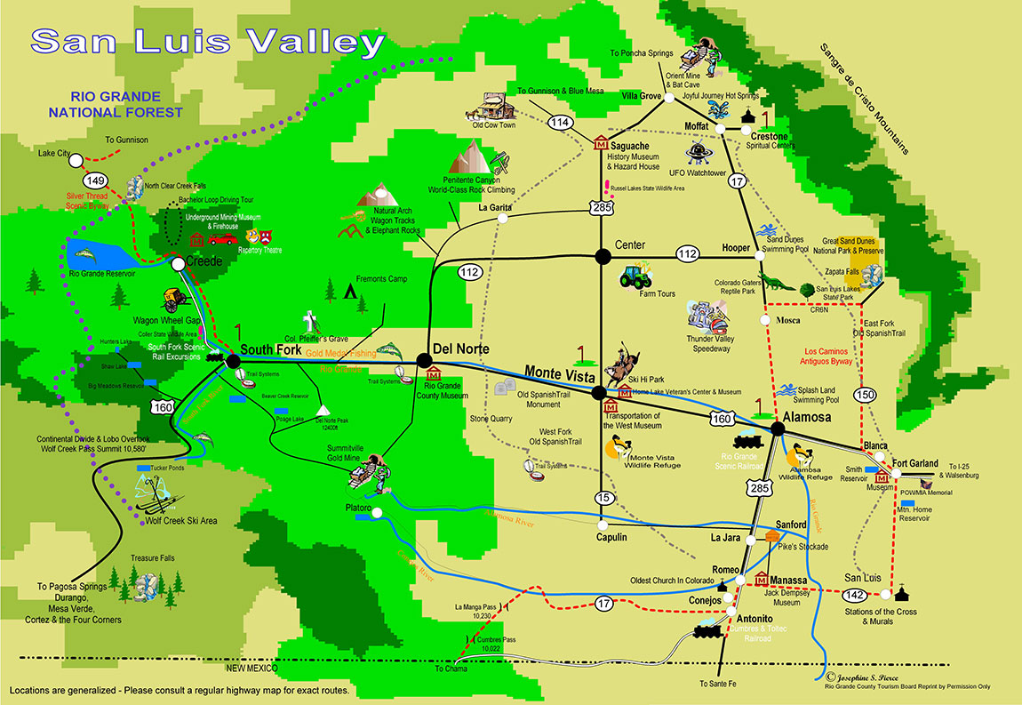San Luis Valley Colorado Map Map