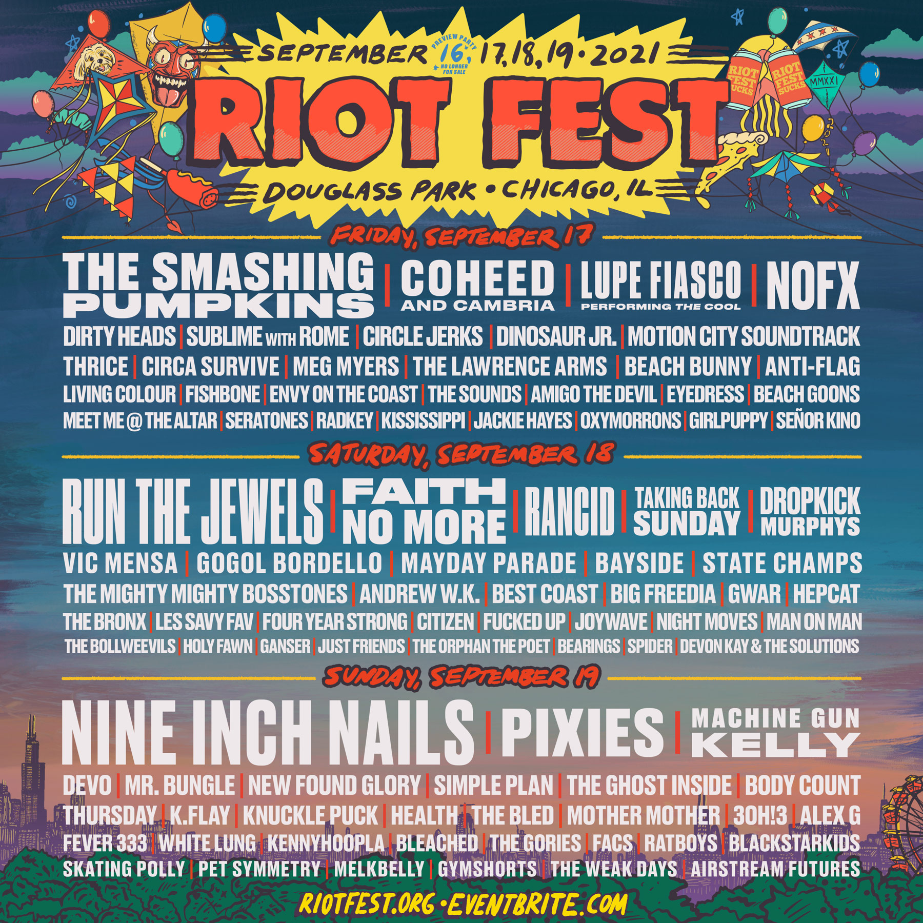 Chicago Lineup Riot Fest