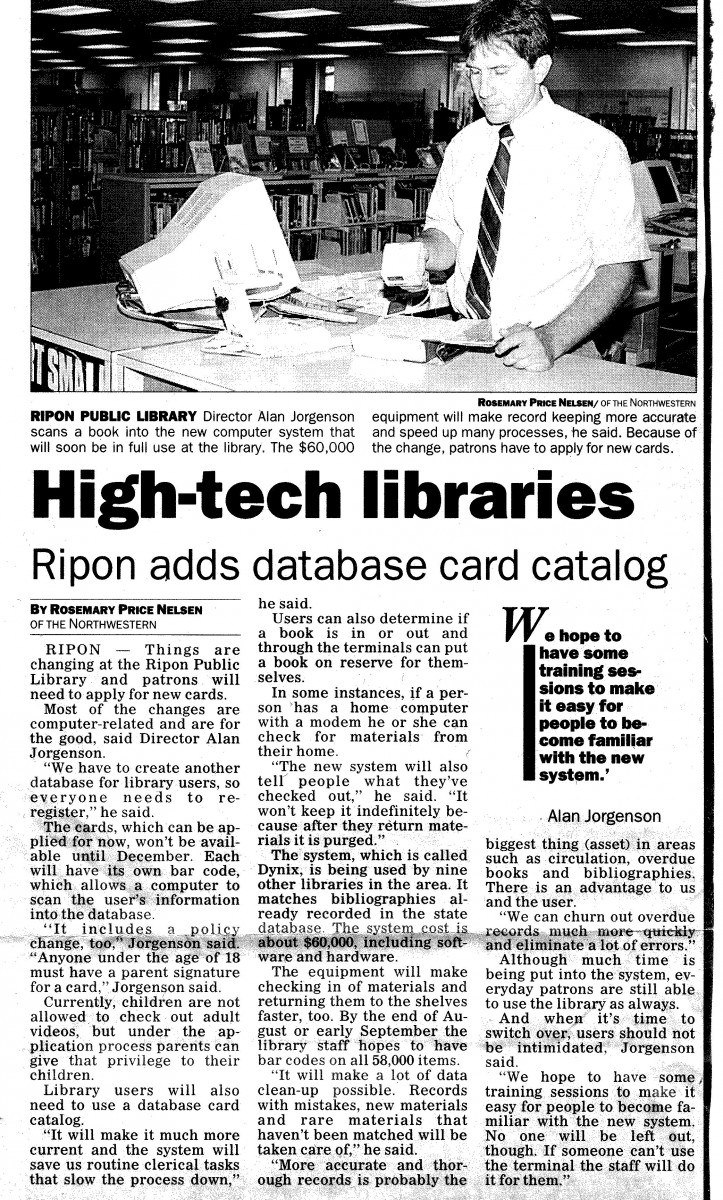 Local History Ripon Public Library