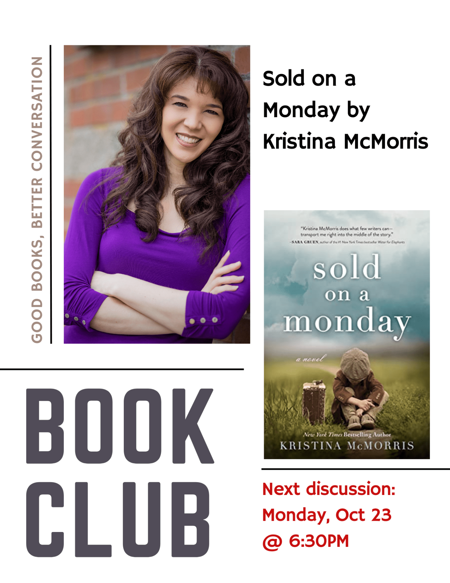 Book Discussion Group Sold on a Monday Ripon Public Library