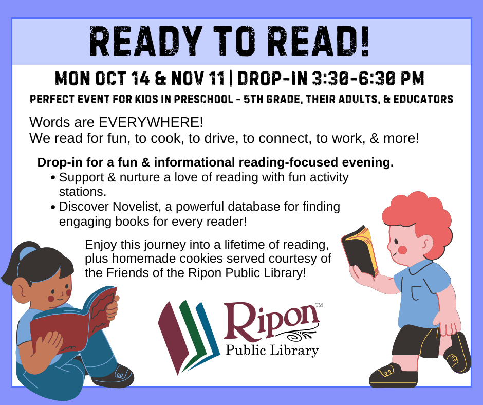 READY TO READ! Ripon Public Library