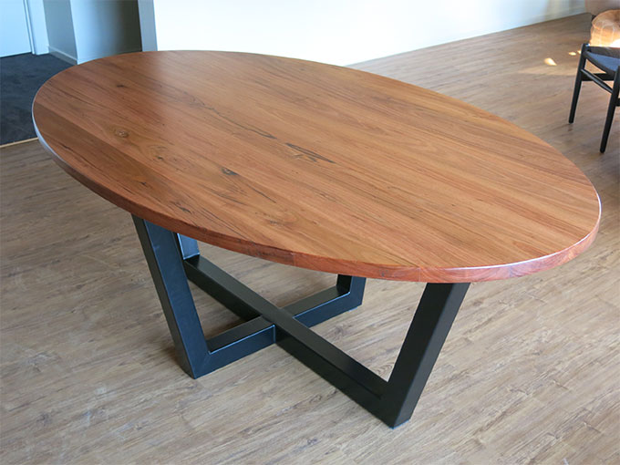 Bespoke Messmate Oval Table Ripple Craft