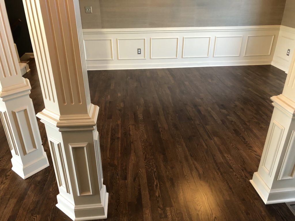Coffee Brown Wood Floor Liberty MO Hardwood Floor Refinishing