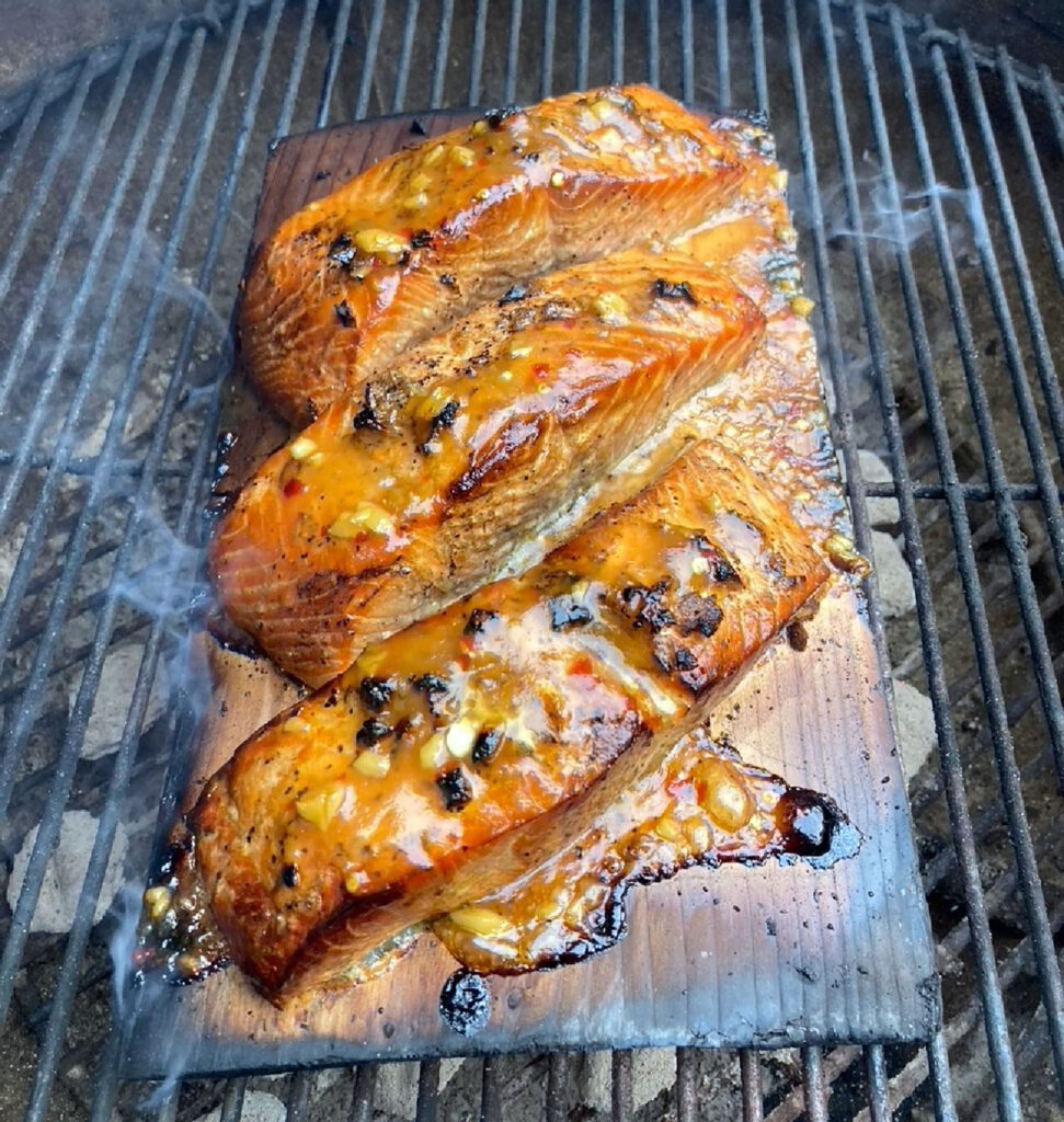 Perfectly Grilled Salmon on a Cedar Plank Delicious