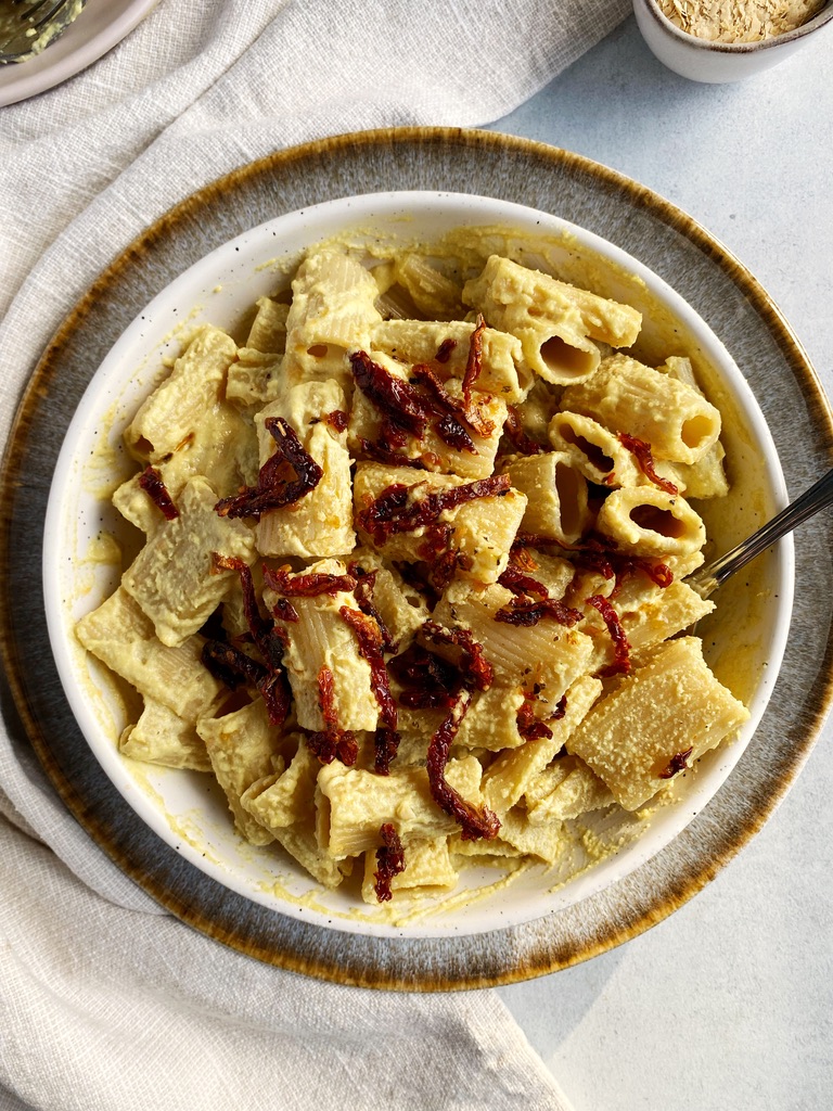 Creamy Vegan Alfredo Sauce with Sundried Tomatoes Riri's Recipes