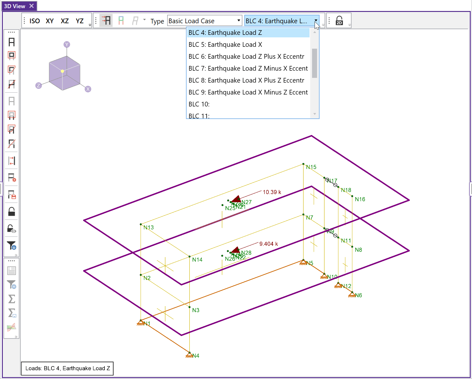 Change loads on risa 3d vicaspa
