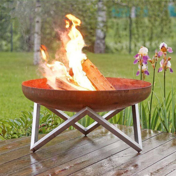 Custom Fire Bowls Outdoor Fire Pit Weathering Steel Fire Pit