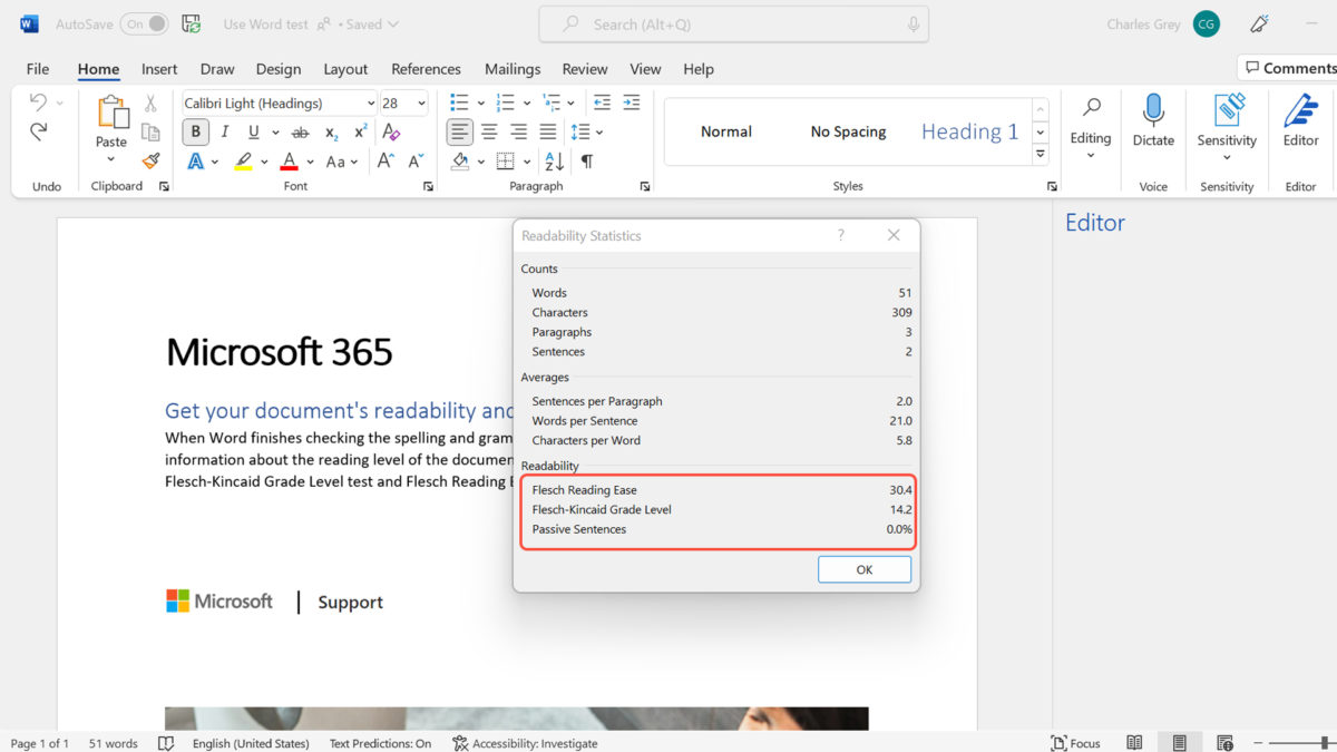Get a Readability score in Microsoft Word Risksoft