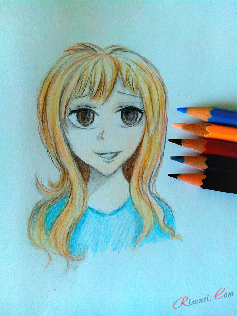 как нарисовать аниме девочку с ушками