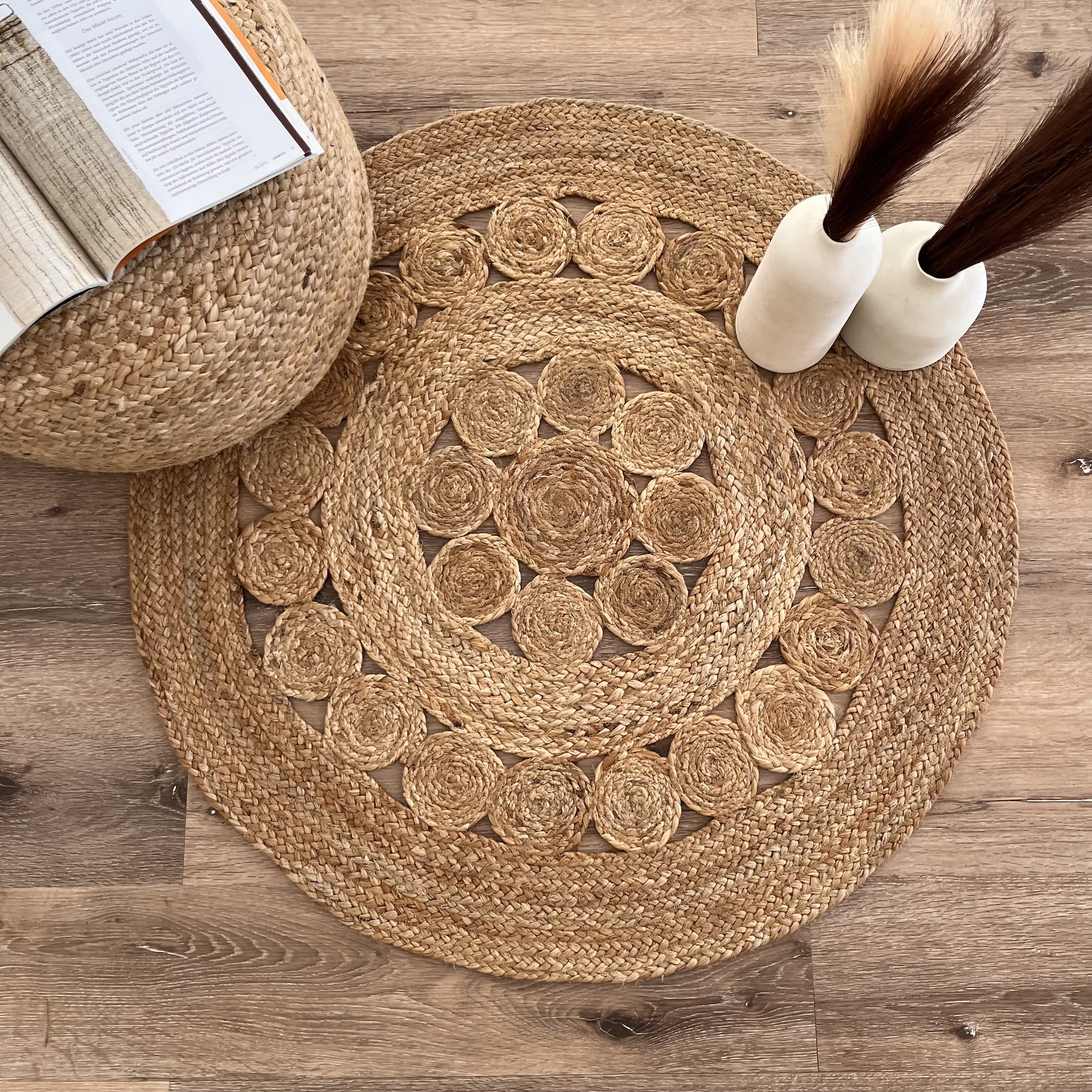 Maya by Rita Rugs Home, Artisitic Hand Woven Jute Round Rug Rita Rugs Inc