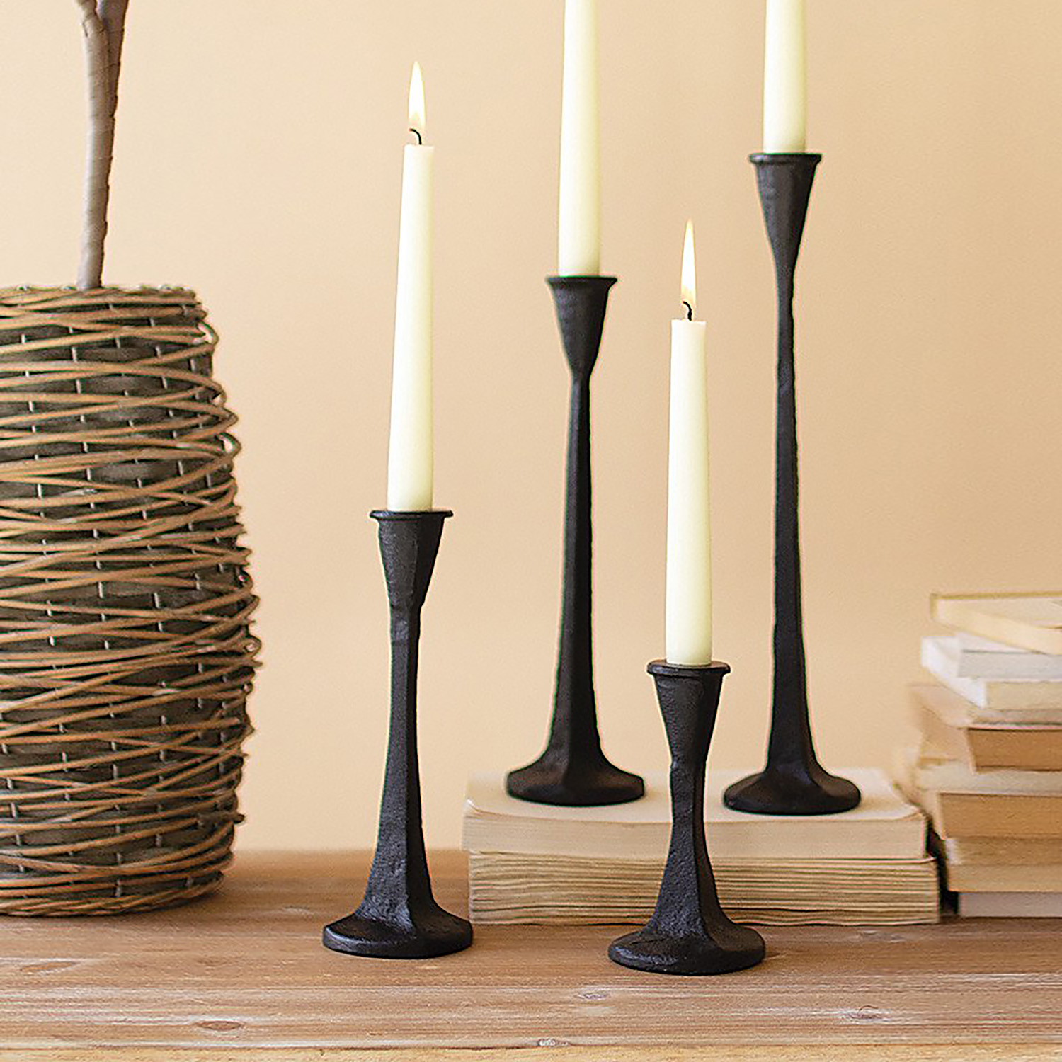 Cast Iron Taper Candle Holders Set of 4 Rita's Furniture & Decor