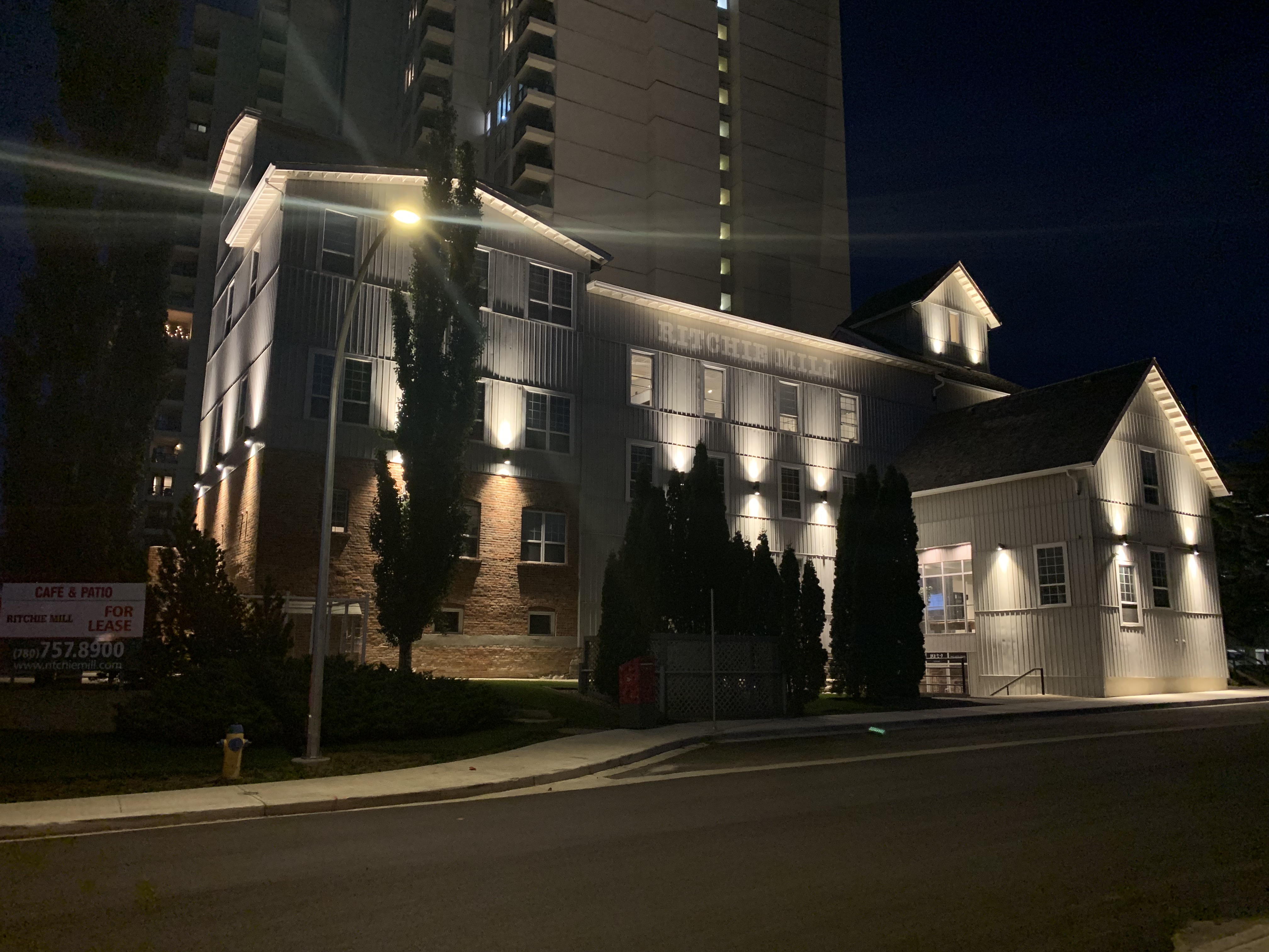 Ritchie Mill Edmonton Nighttime Ritchie Mill