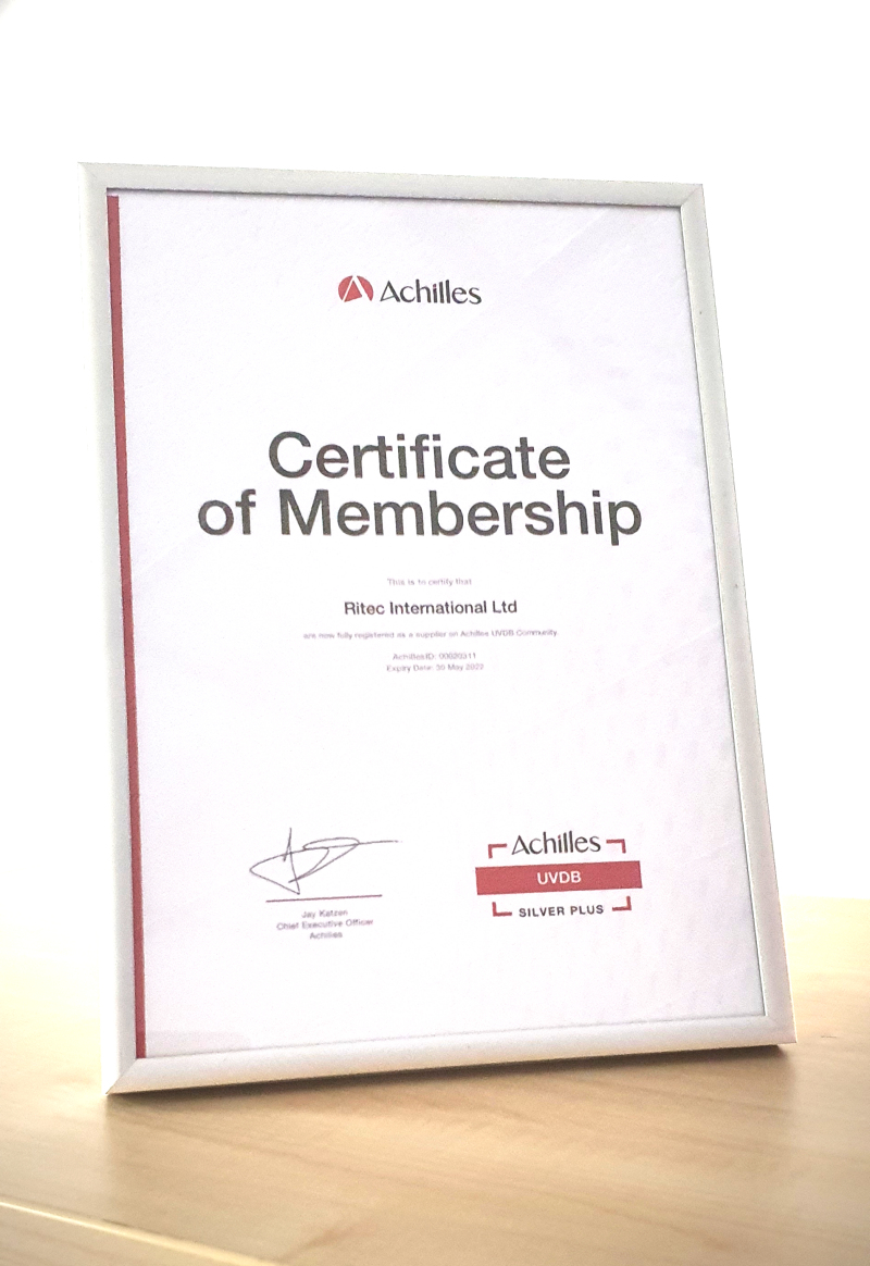 Ritec Achilles UVDB ReCertified!