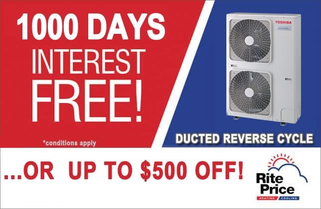 Toshiba Ducted Reverse Cycle Air Conditioning Rite Price