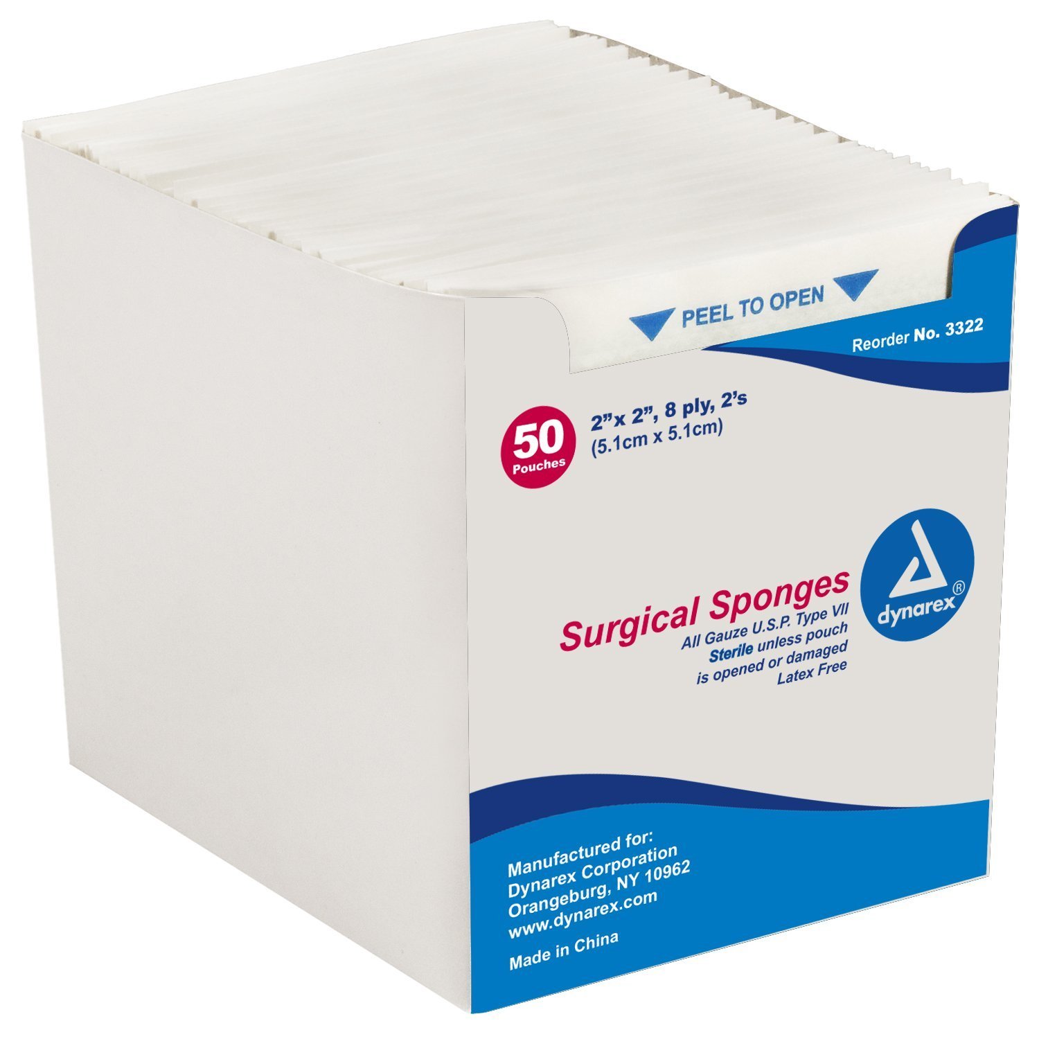 Buy Dynarex Gauze Sponges & Pads (Pack of 50) Surgical Sponges