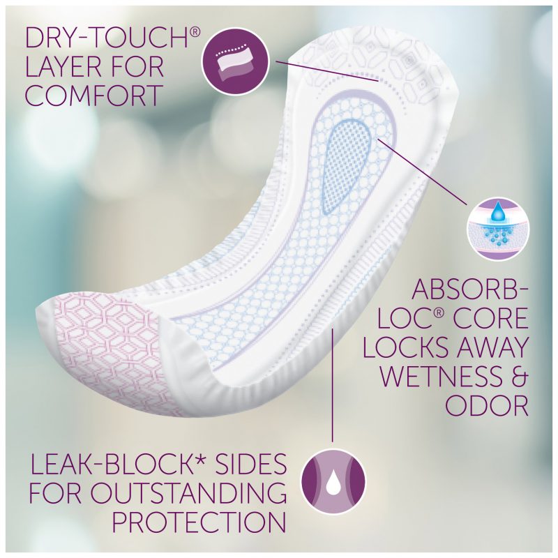 Poise Regular Bladder Control Pads For Women, Moderate Absorbency