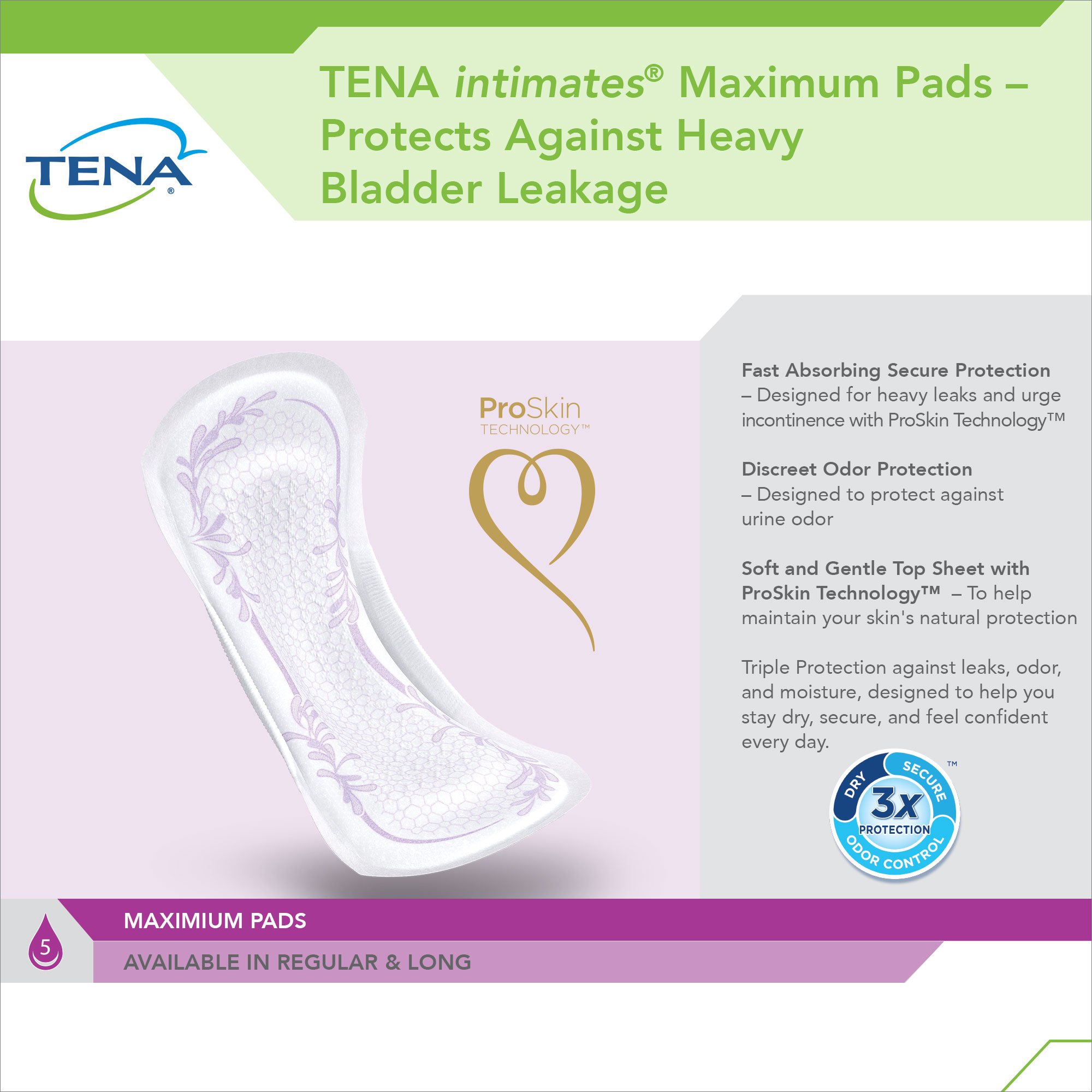 Tena Incontinence Heavy Pads Long RiteWay Medical