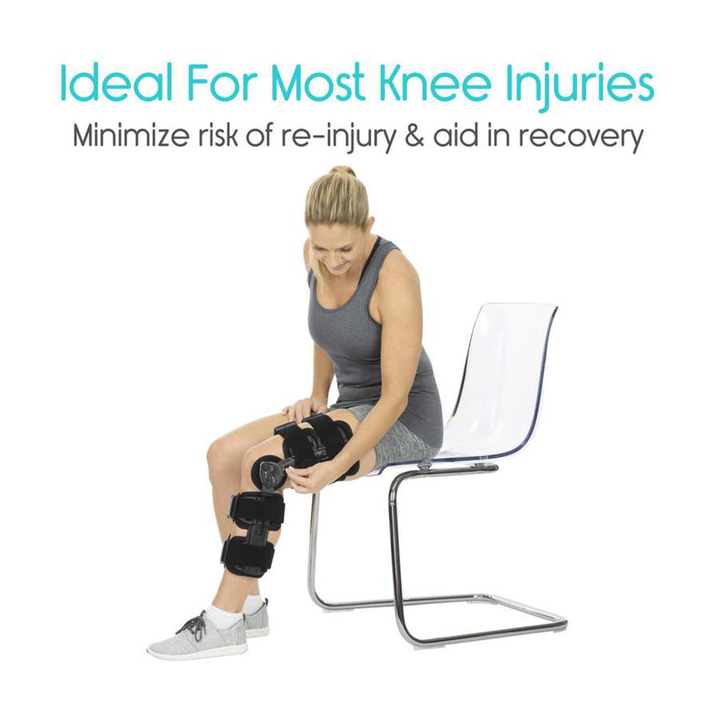 Vive Health ROM Hinged Knee Brace Black Riteway Medical