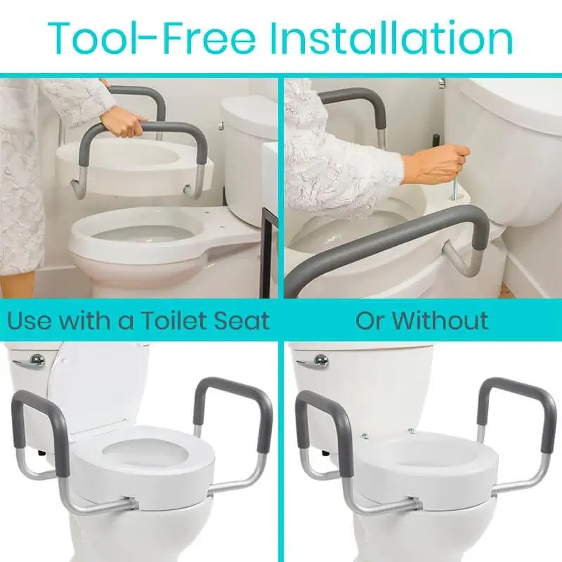 Vive Health Toilet Seat Riser with Arms