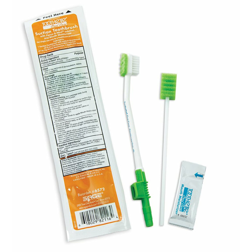 Sage Suction Toothbrush Kit, NonSterile