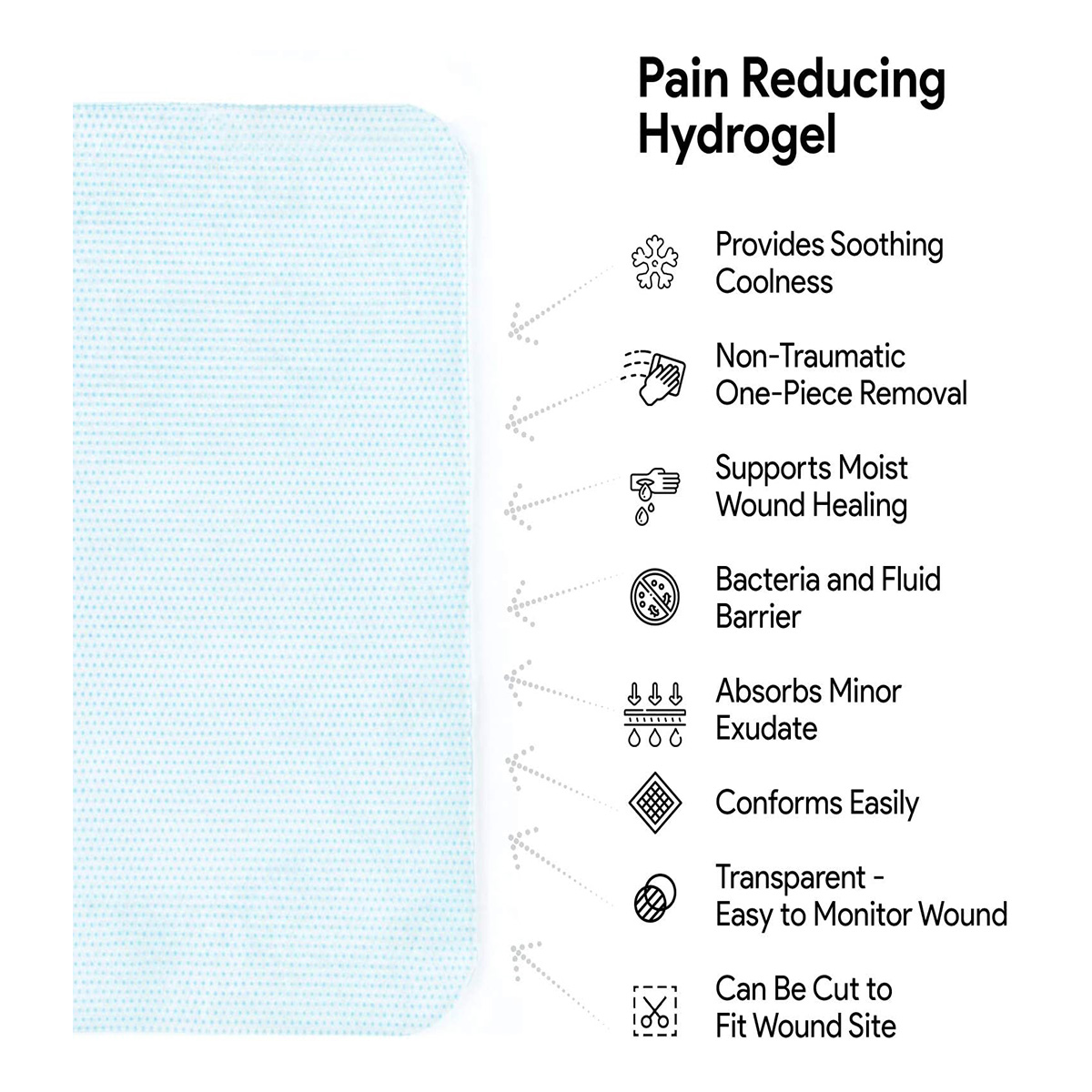 DermaRite AquaDerm Hydrogel Sheet Wound Dressing.