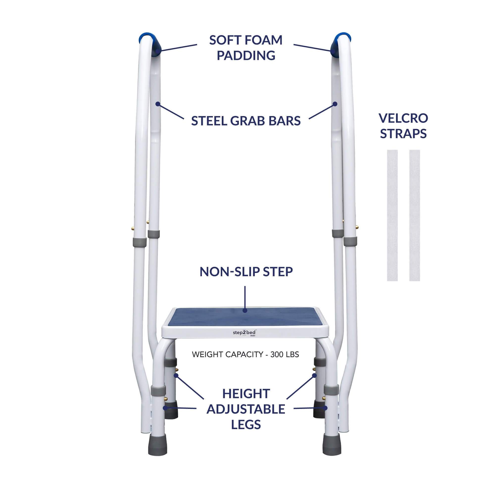 Step2bed Bedside Adjustable Safety Step Stool Mini