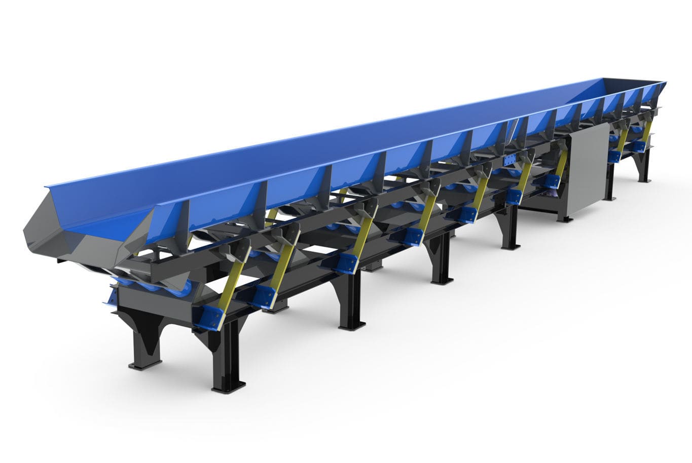 Vibrating conveyor / trough / with slider crank drive RITM Industry