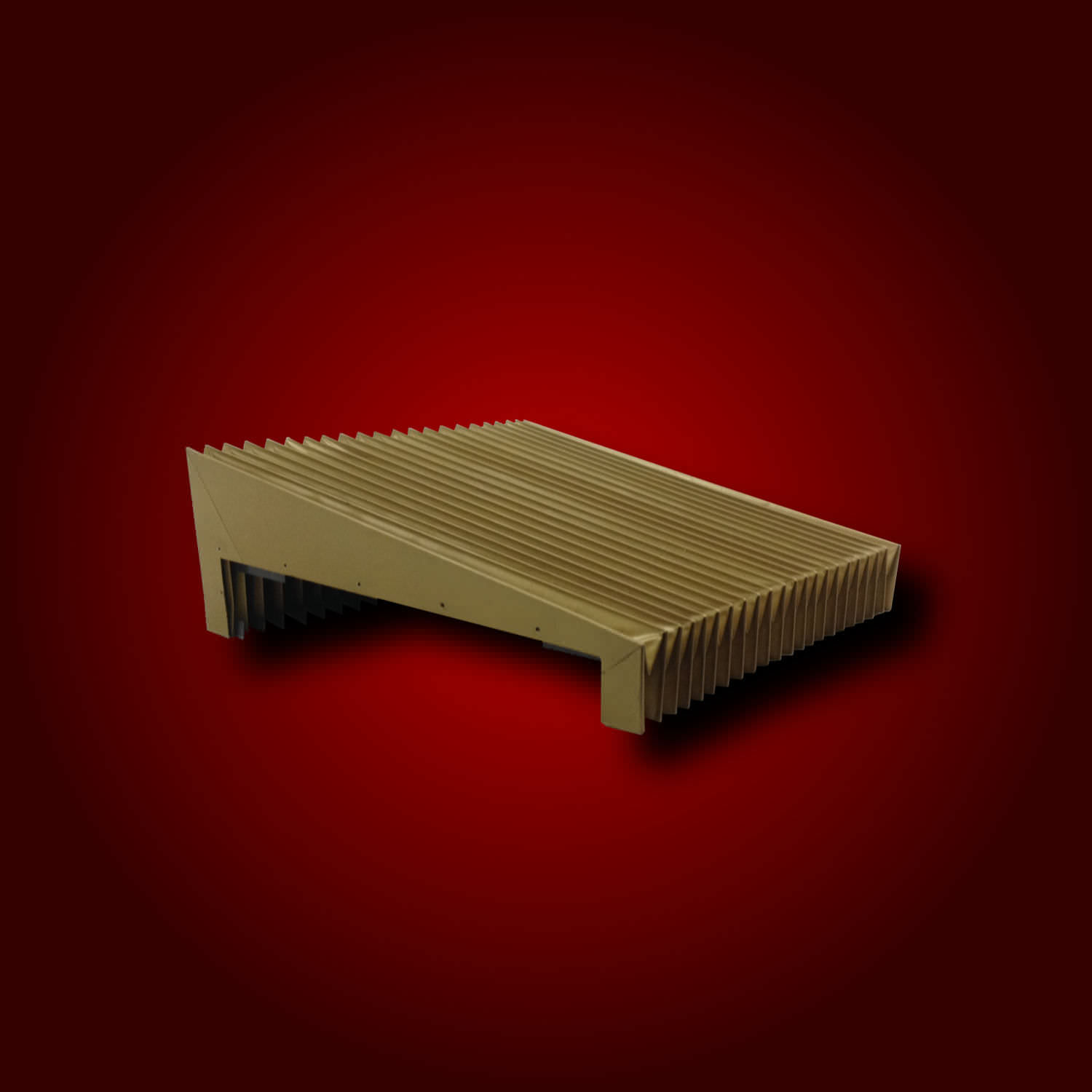 Rectangular protective bellows / fabric / machine / accordion