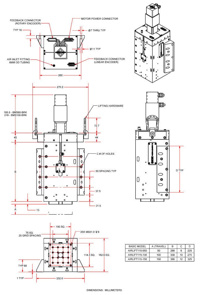 Vertical stage / aircushion / motorized / translation RITM Industry