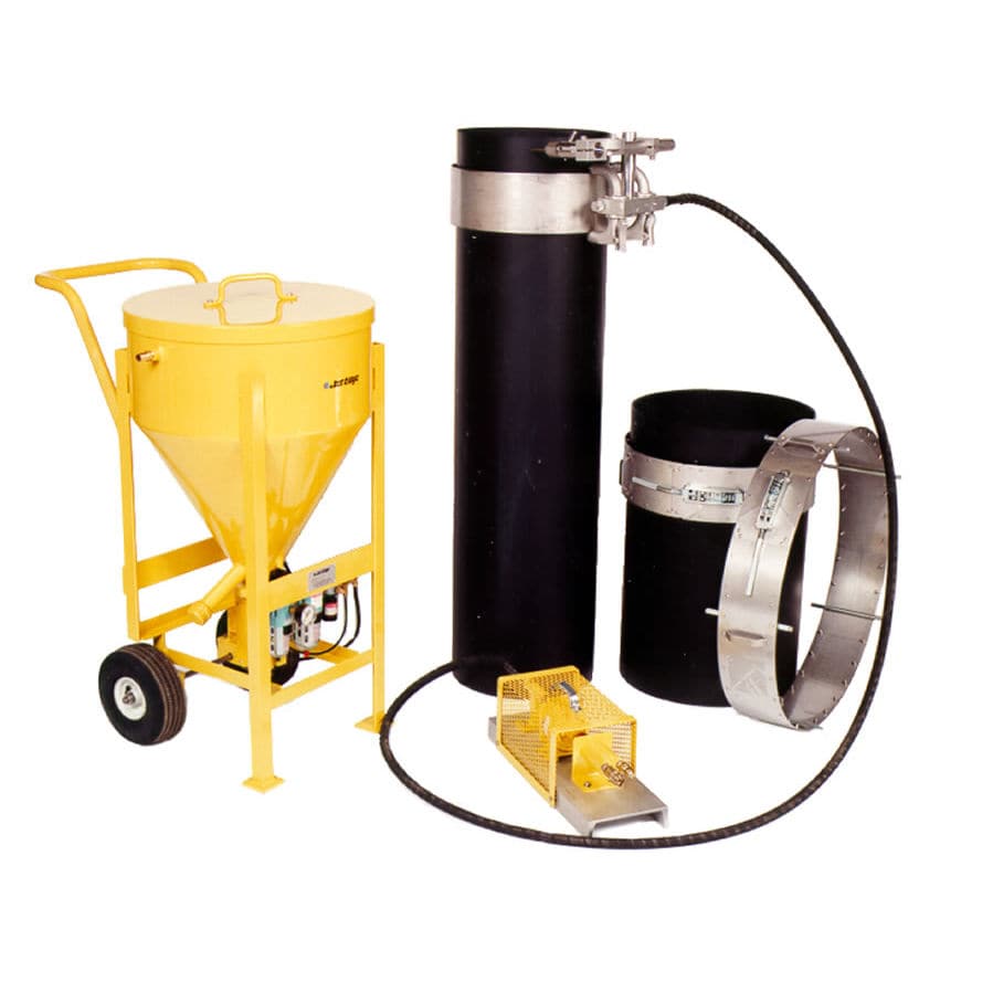 Abrasive waterjet cutting system / for concrete reinforcements / pipe