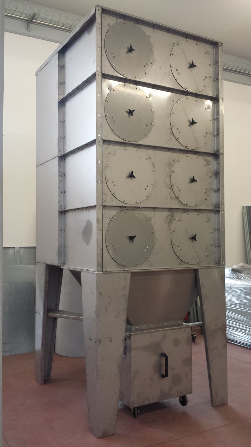 Cartridge dust collector / reverse air cleaning / modular / self