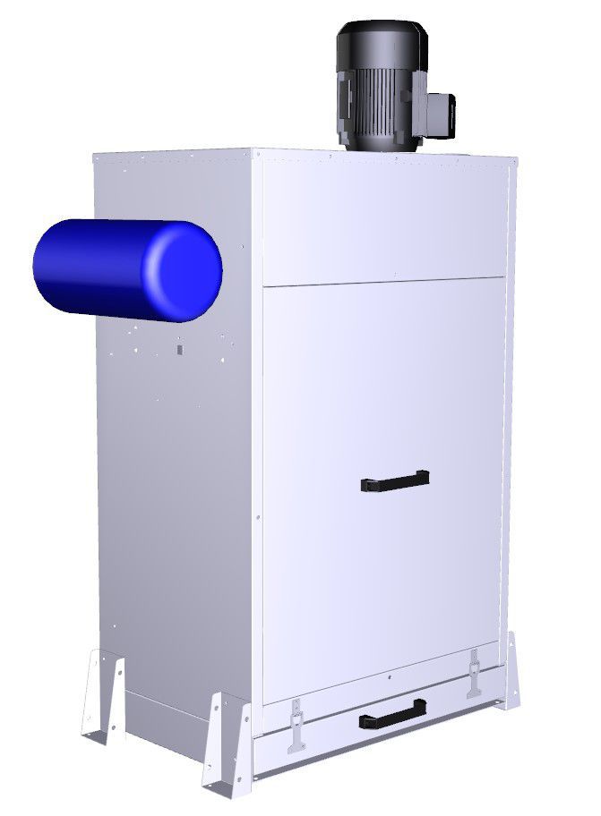 Cartridge dust collector / reverse air cleaning / compact / self