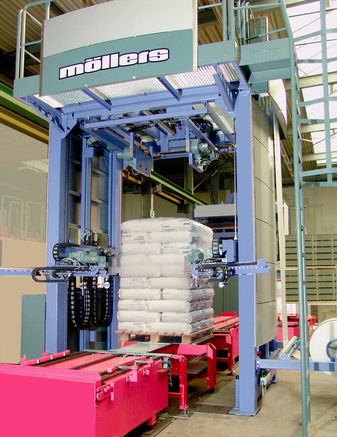 Automatic pallet wrapping machine / stretch film / vertical / for