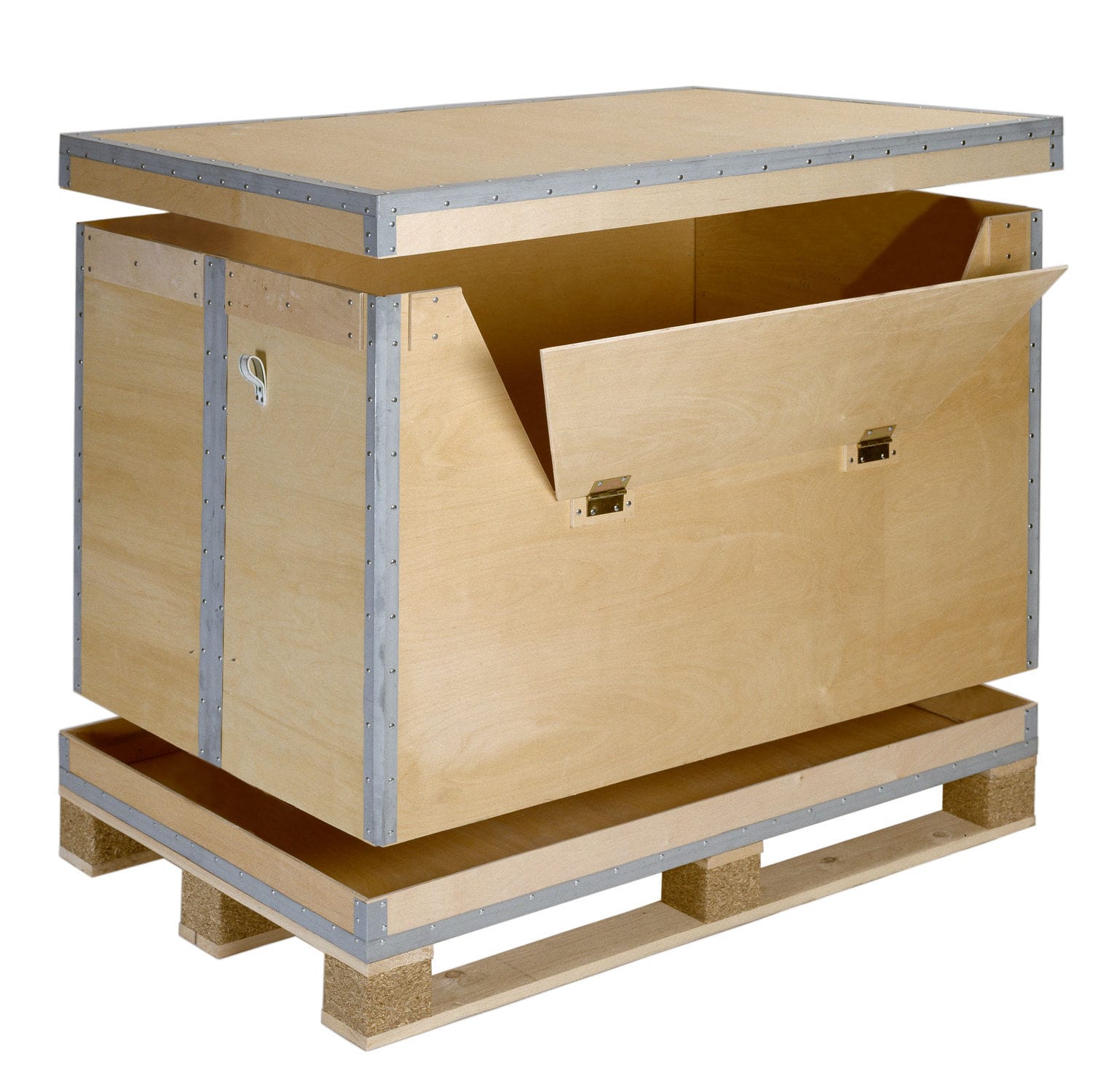 Steel pallet box / plywood / for export / shuttle RITM Industry