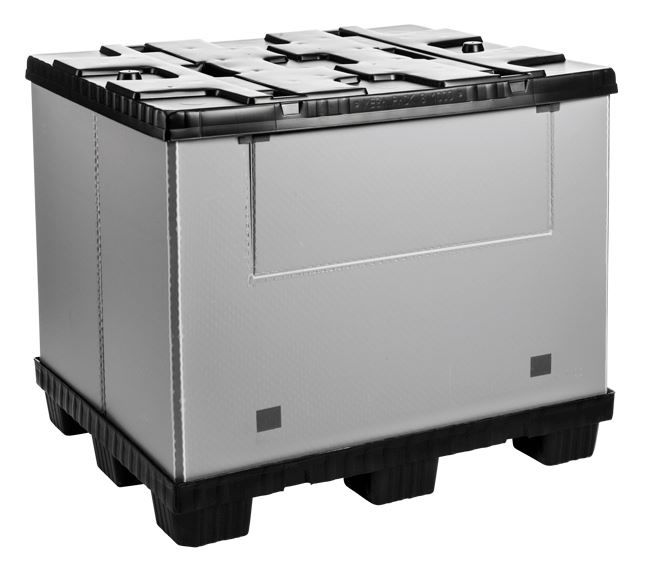 Plastic pallet box / transport / with lid / folding RITM Industry