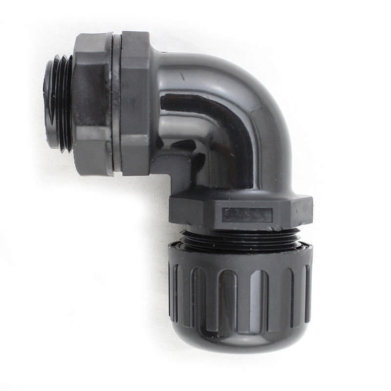 Threaded fitting / elbow / plastic / conduit for cable protection