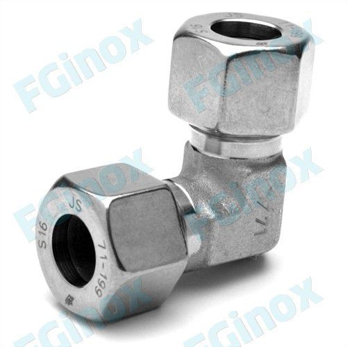 Union fitting / cutting ring / elbow / stainless steel RITM Industry
