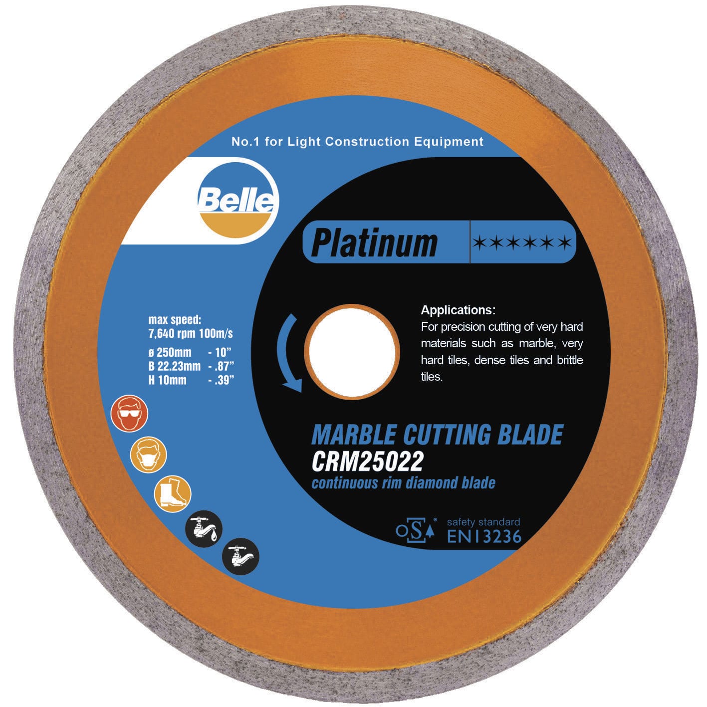 Circular saw blade / diamond / granite / for tiles RITM Industry