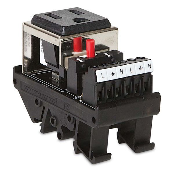 DIN rail electrical outlet / DIN / compact / AC current RITM Industry
