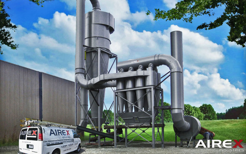 Cyclone dust collector / reverse air cleaning / compact RITM Industry