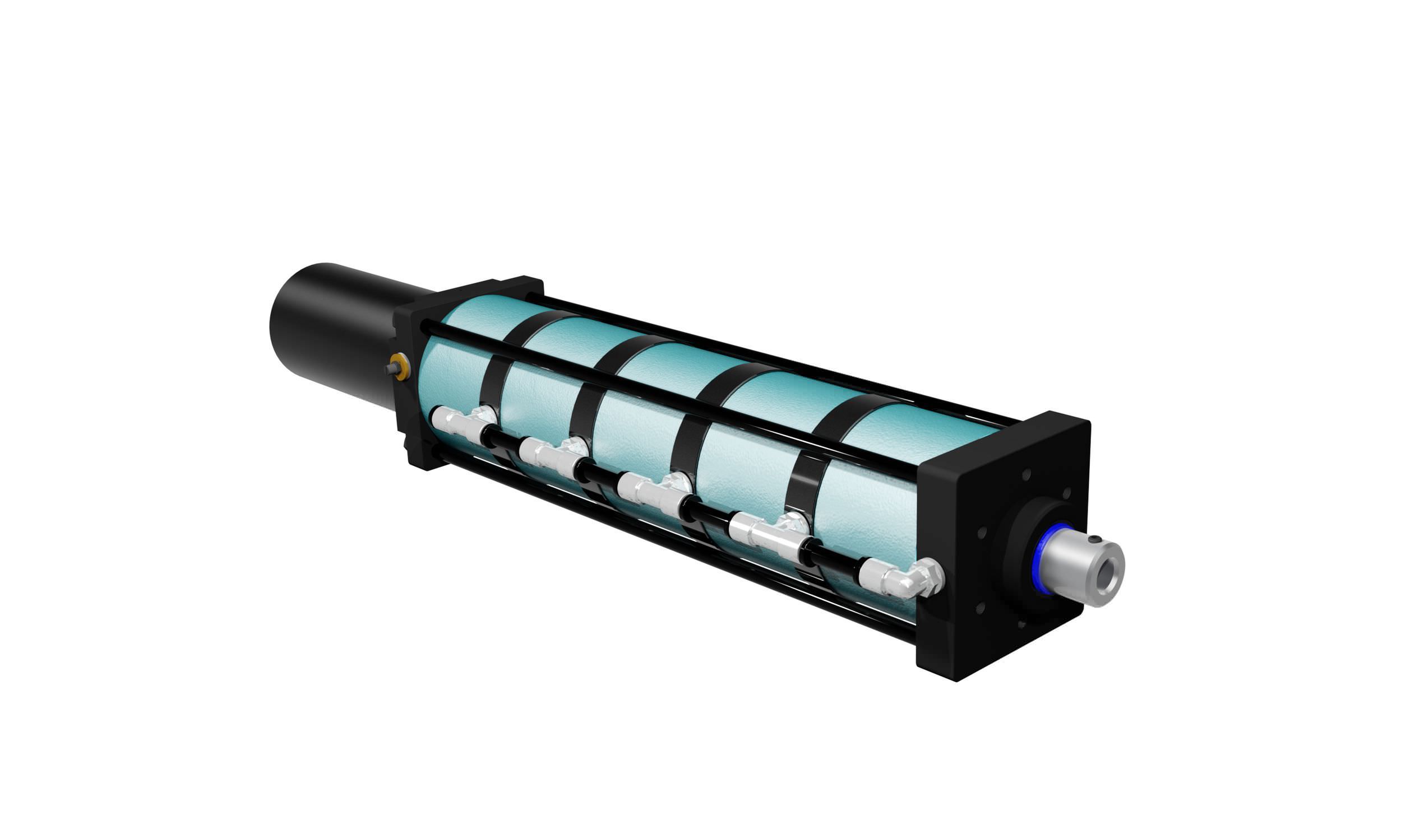 Pneumatic cylinder / doubleacting / for presses RITM Industry